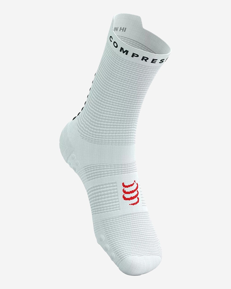 MEIAS COMPRESSPORT PRO RACING V 4.0 RUN HIGH - BRANCO