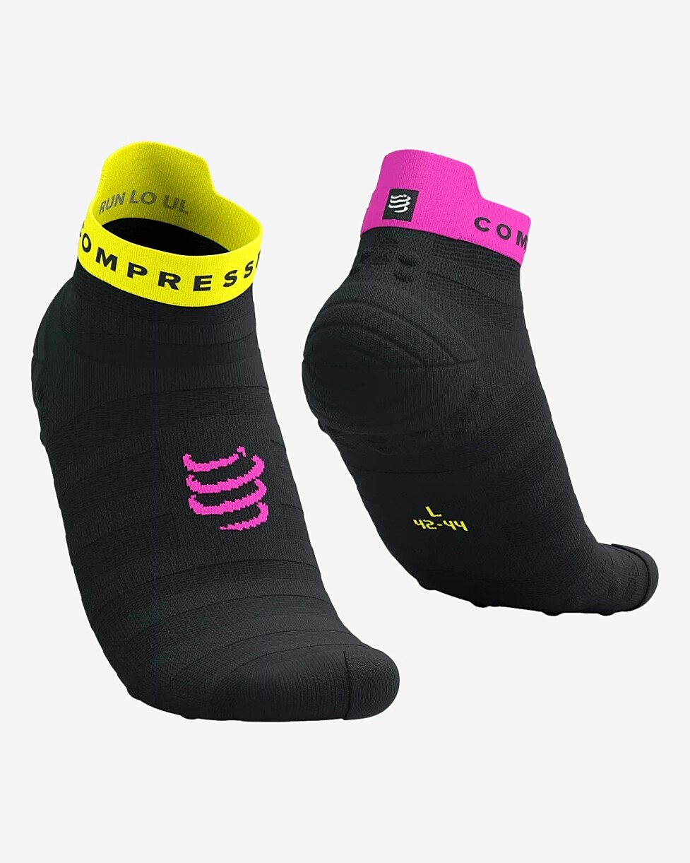 MEIAS COMPRESSPORT PRO RACING V 4.0 ULTRALIGHT RUN LOW - PR/ROSA
