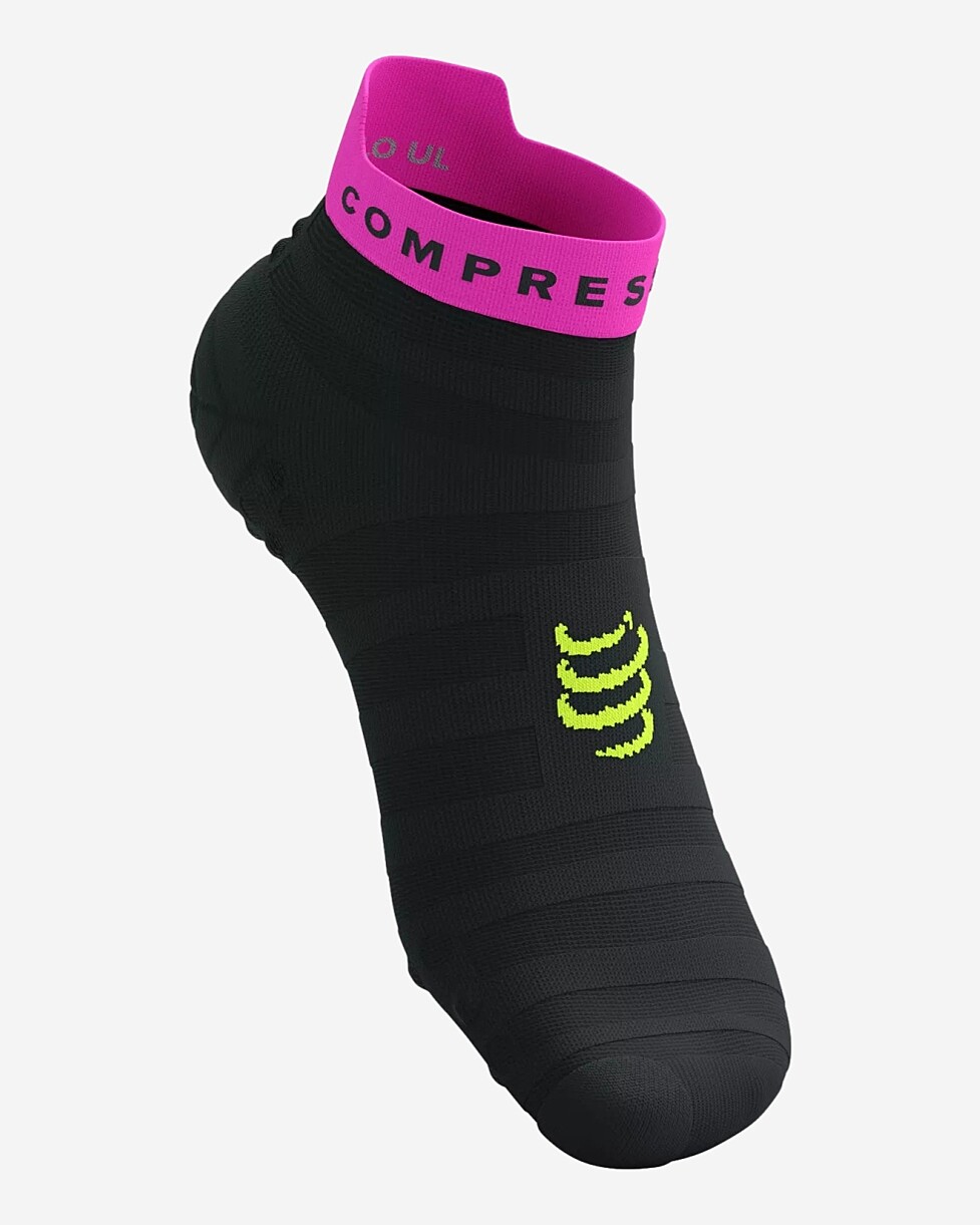 MEIAS COMPRESSPORT PRO RACING V 4.0 ULTRALIGHT RUN LOW - PR/ROSA
