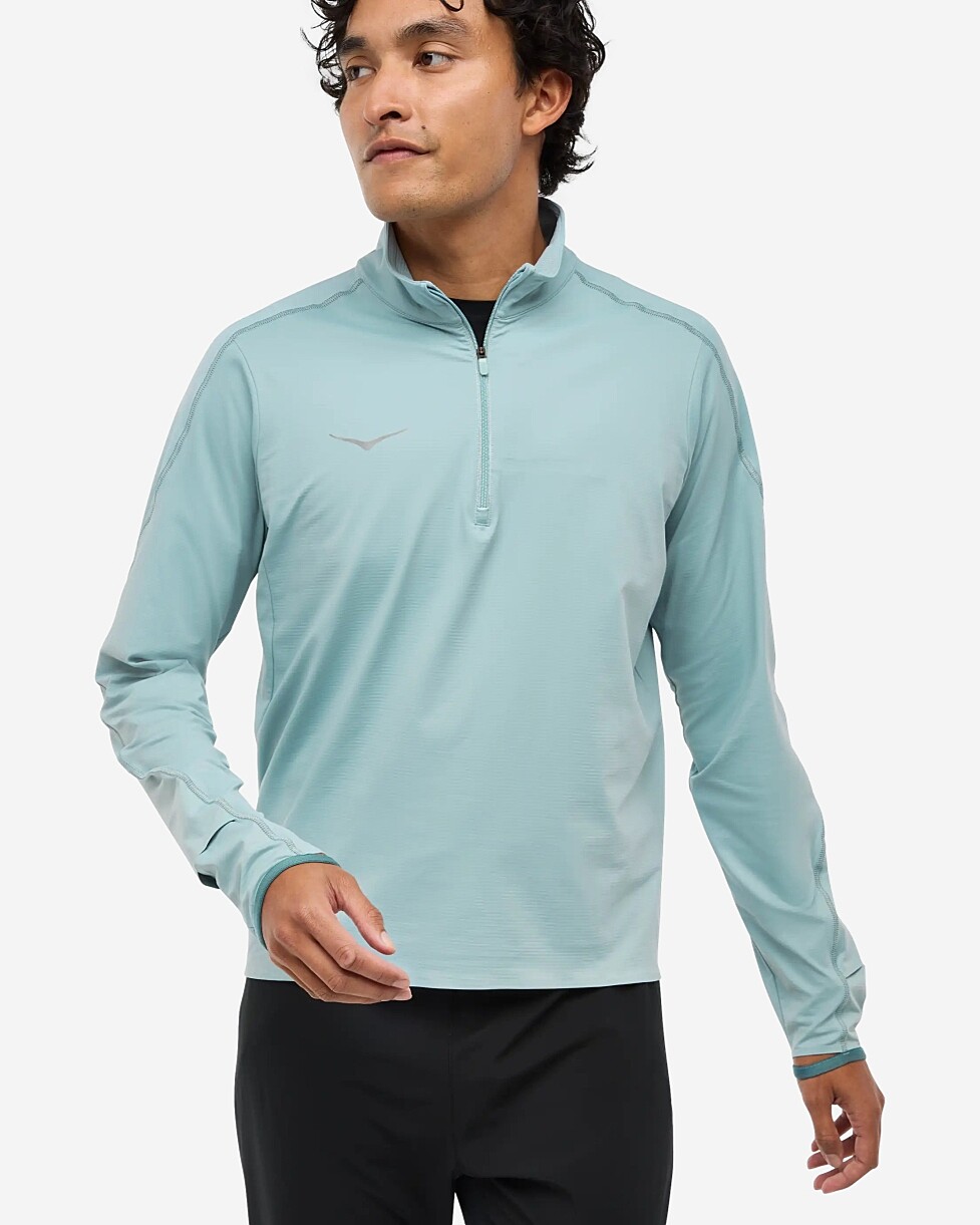 L/SLEEVE HOKA GLIDETECH QUARTER ZIP