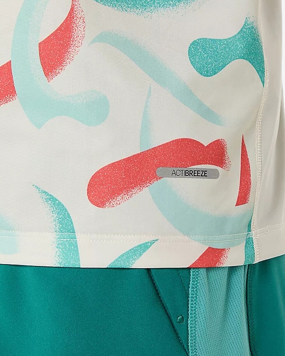 T-SHIRT ASICS ROAD ALL OVER PTINT SINGLET 