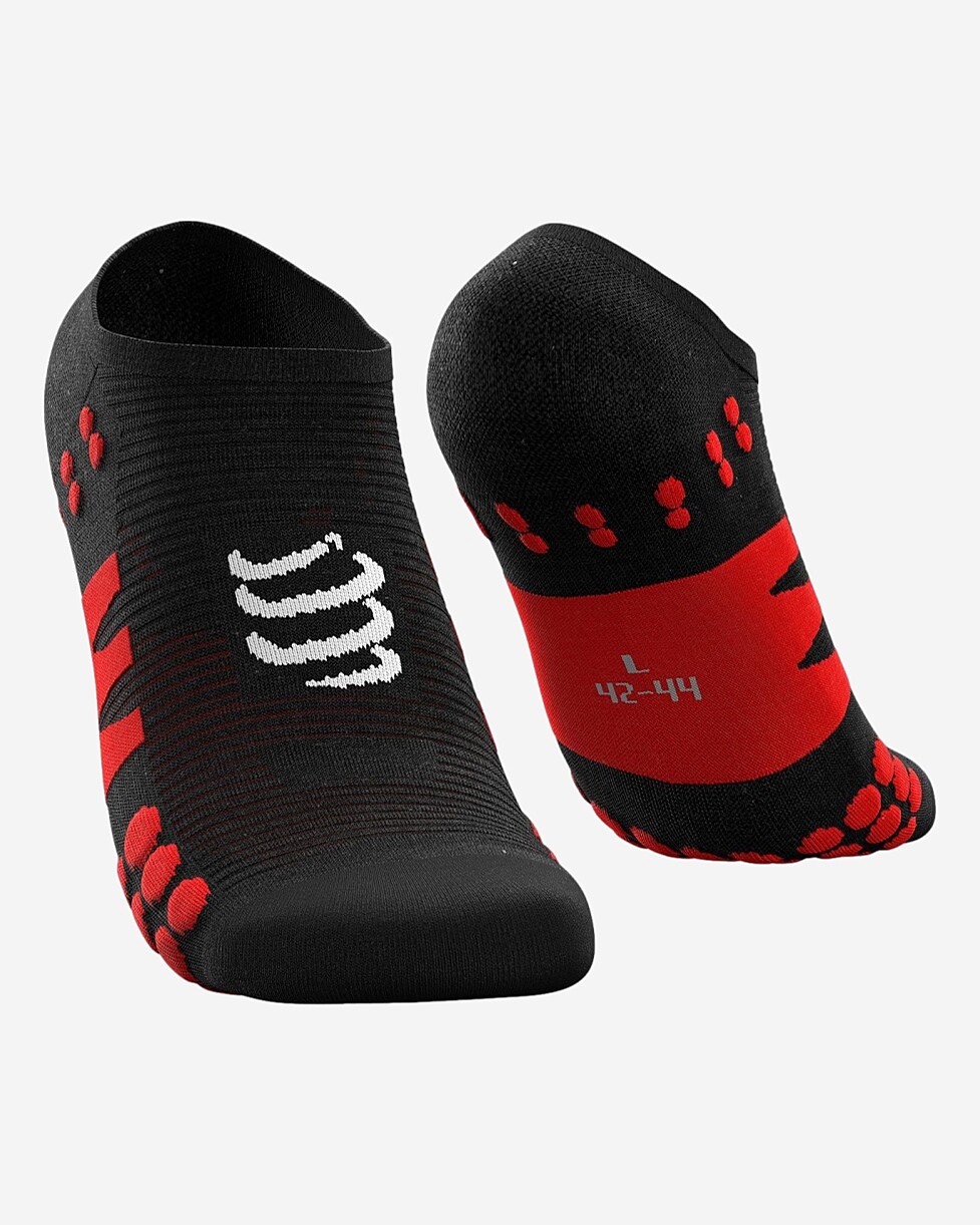 MEIAS COMPRESSPORT NO SHOW  - PR/VERMELHO