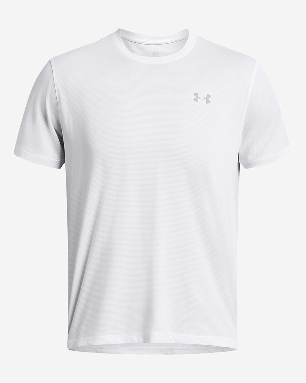 T-SHIRT UNDER ARMOUR LAUNCH SHORTS SLEEVE - BRANCO