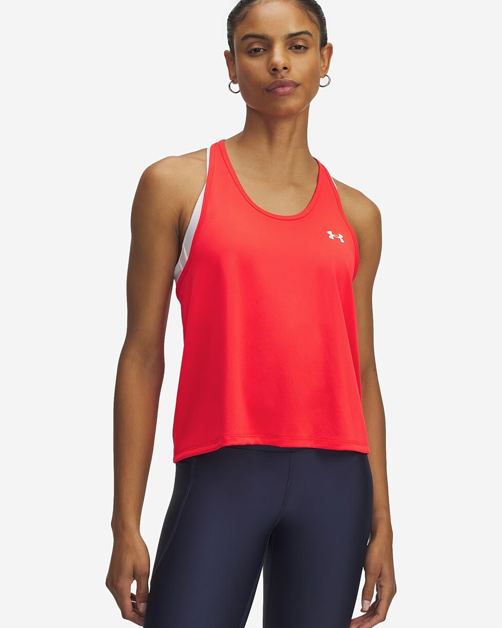 T-SHIRT UNDER ARMOUR TECH SWING TANK  - VERMELHO