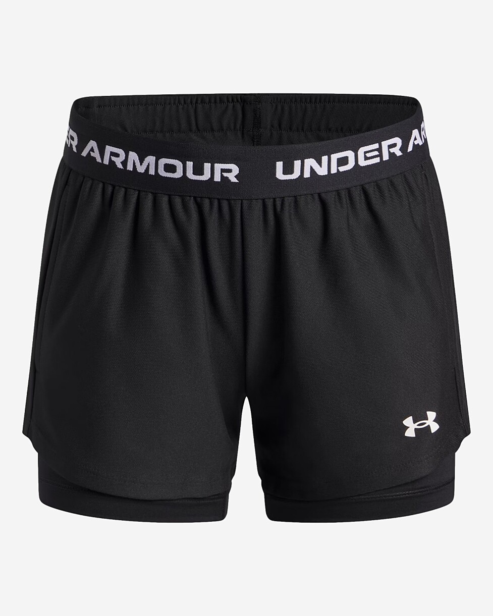 CALÇÕES UNDER ARMOUR TECH PLAY UP 2N1 JR  - PRETO