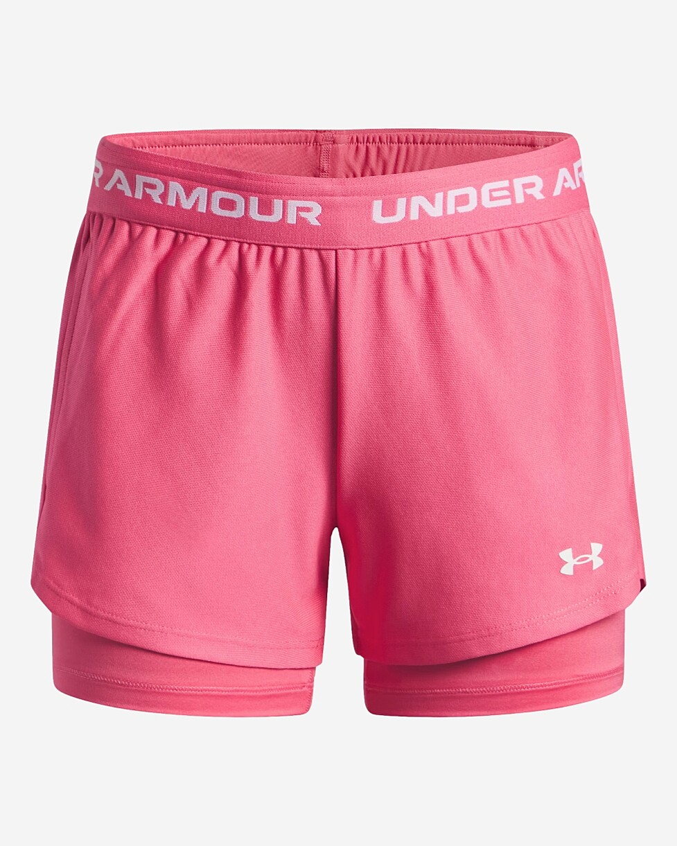 CALÇÕES UNDER ARMOUR TECH PLAY UP 2N1 JR  - ROSA