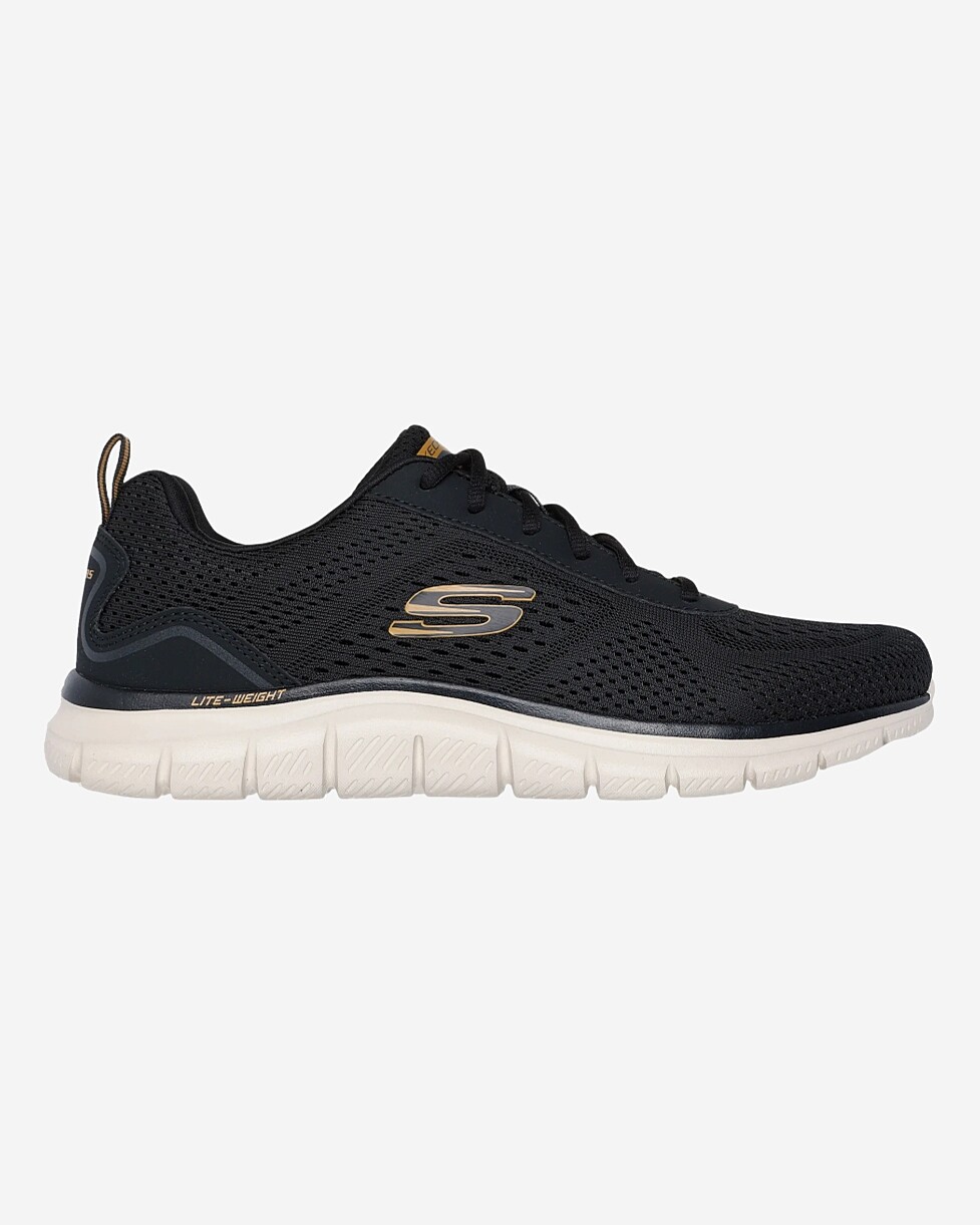 TENIS SKECHERS TRACK LESHUR  - PR/DOURADO
