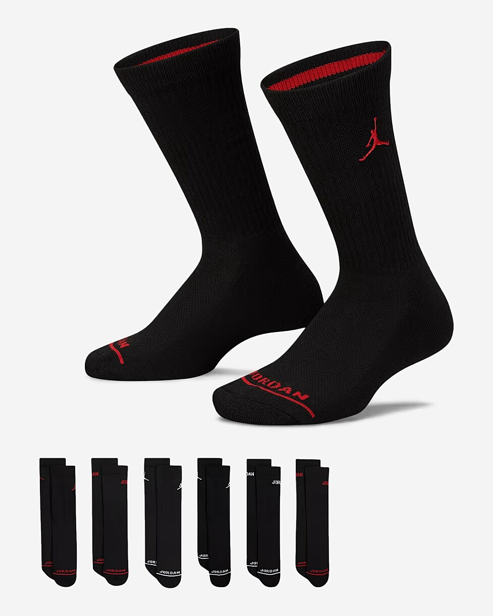 MEIAS JORDAN LEGEND CREW  - PRETO