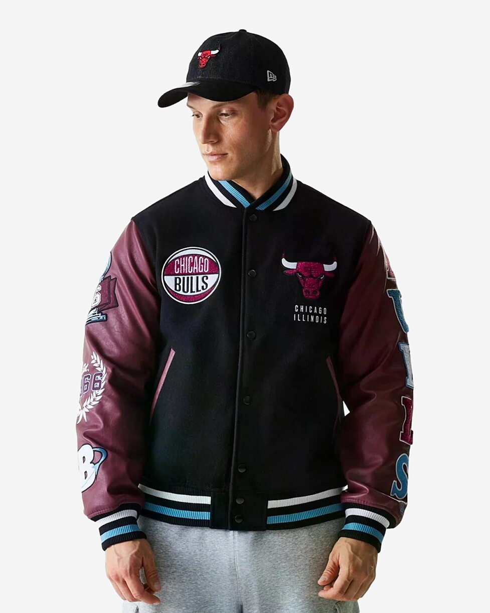 CASACO NEW ERA NBA PATCH VARSITY - PRETO