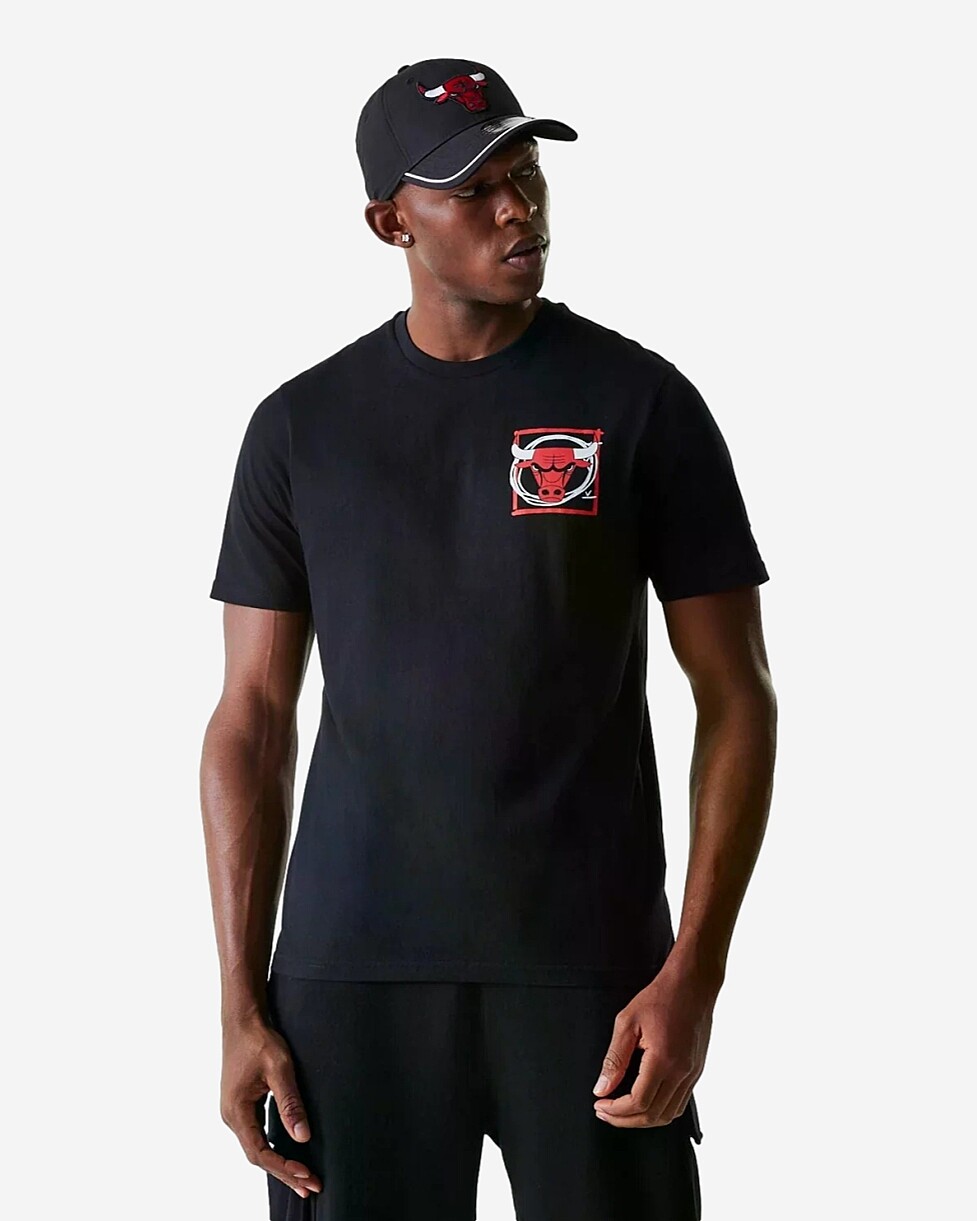 T-SHIRT NEW ERA NBA PHOTOGRPHC PRINT  - PR/VERMELHO