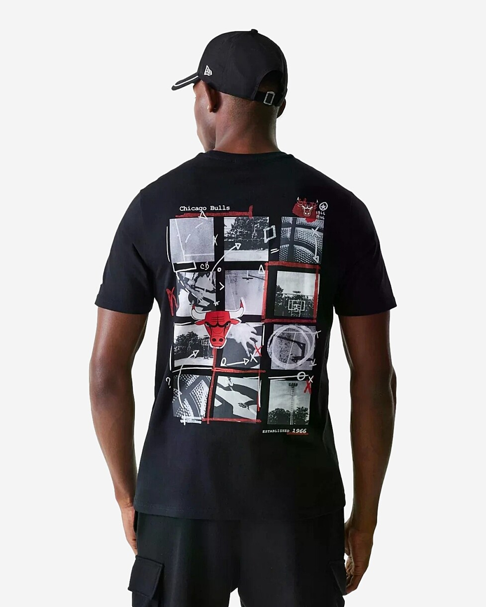 T-SHIRT NEW ERA NBA PHOTOGRPHC PRINT  - PR/VERMELHO