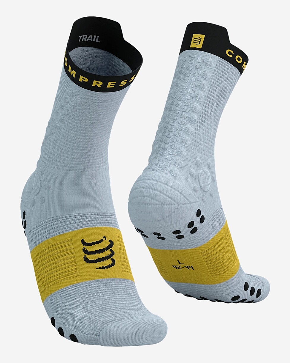 MEIAS COMPRESSPORT PRO RACING V4.0 TRAIL - CINZA/PRETO