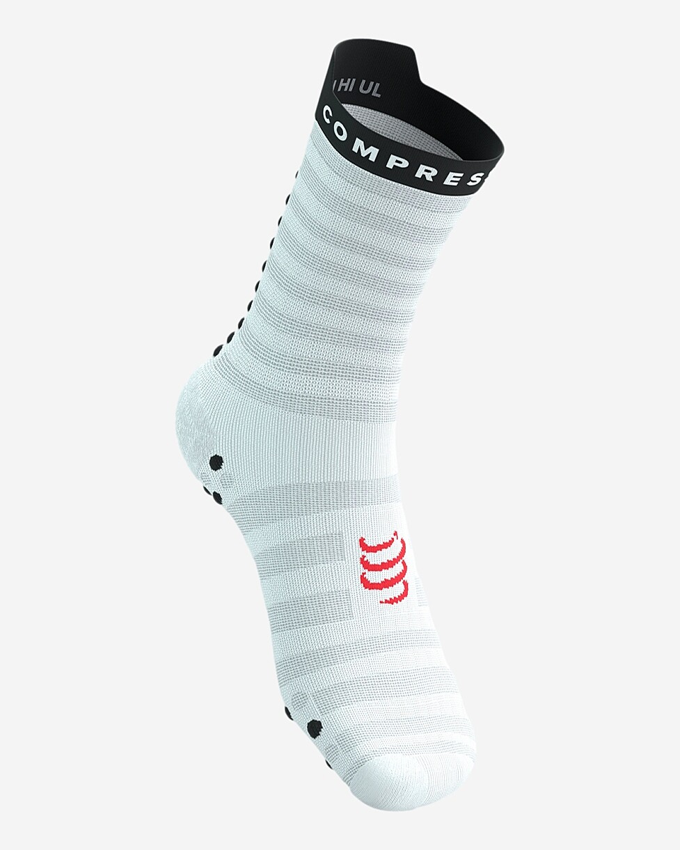 MEIAS COMPRESSPORT PRO RACING V 4.0 ULTRALIGHT RUN HIGH - BR/LARANJA