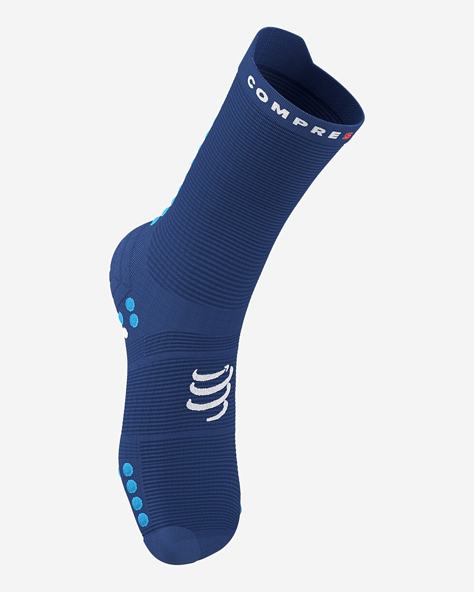 MEIAS COMPRESSPORT PRO RACING V 4.0 RUN HIGH - AZUL
