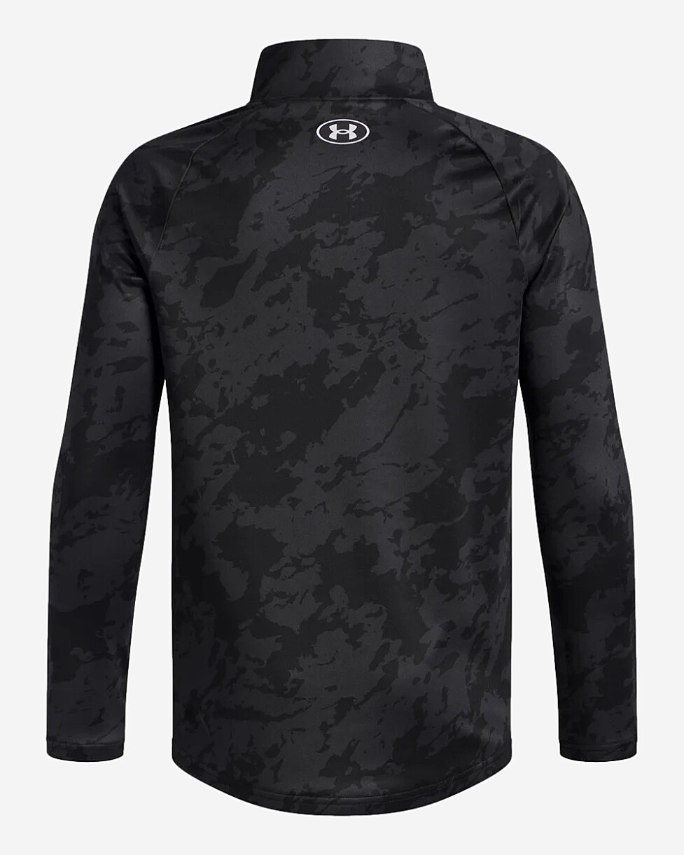SWEAT UNDER ARMOUR TECH 2.0 1/2 ZIP JR - PRETO