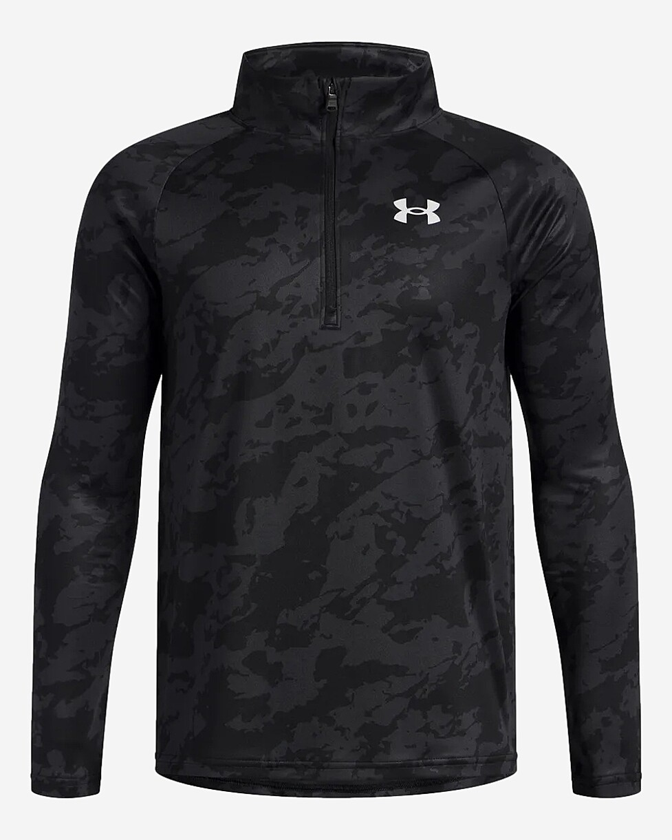 SWEAT UNDER ARMOUR TECH 2.0 1/2 ZIP JR - PRETO