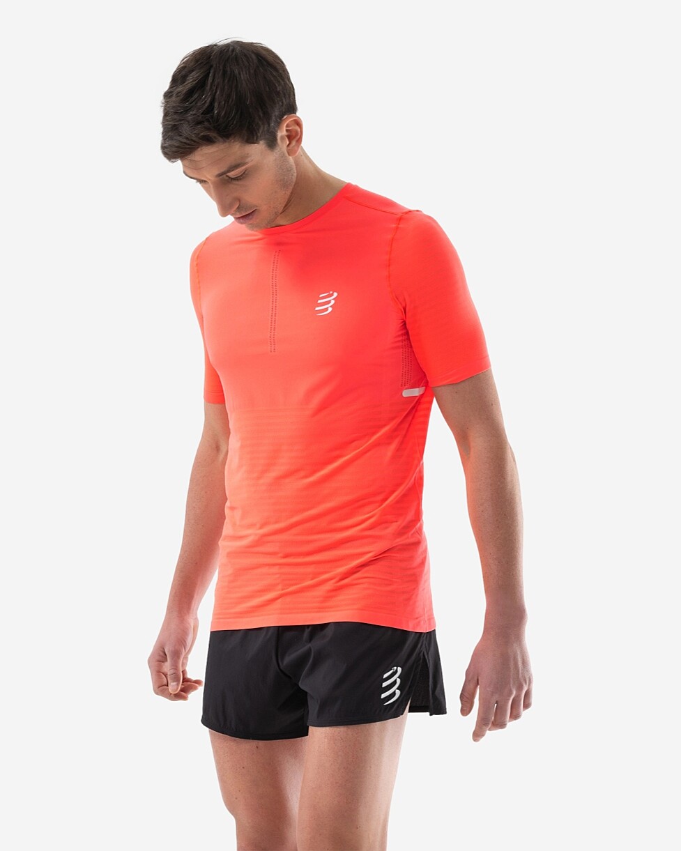 T-SHIRT COMPRESSPORT PRO RACING - LARANJA