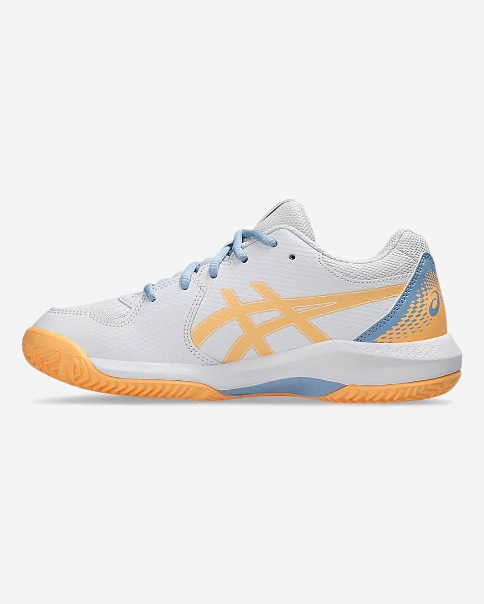 TENIS ASICS GEL DEDICATE 8 PADEL GS - BR/LARANJA