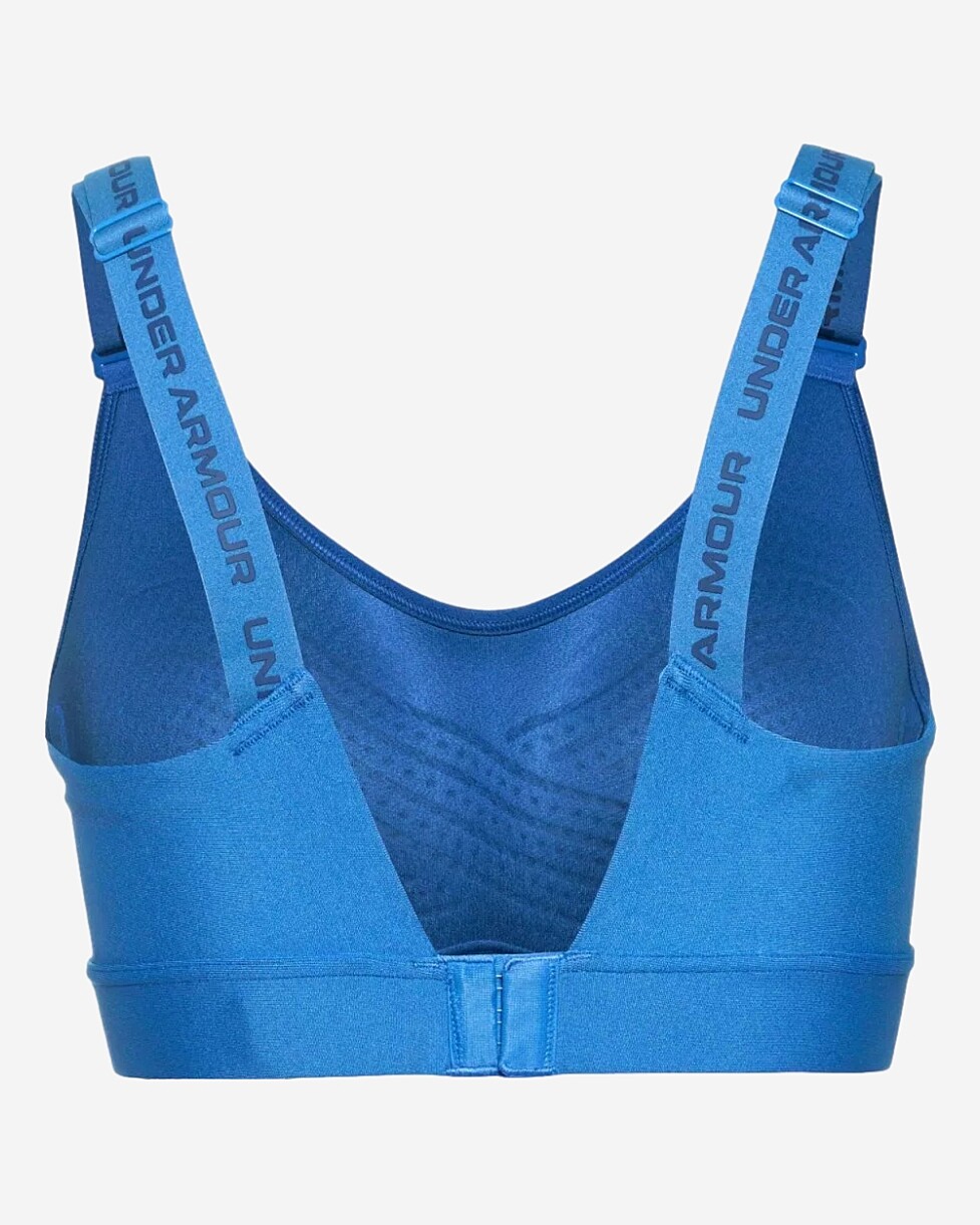 TOP UNDER ARMOUR INFINITY MID COVERED  - AZUL CLARO