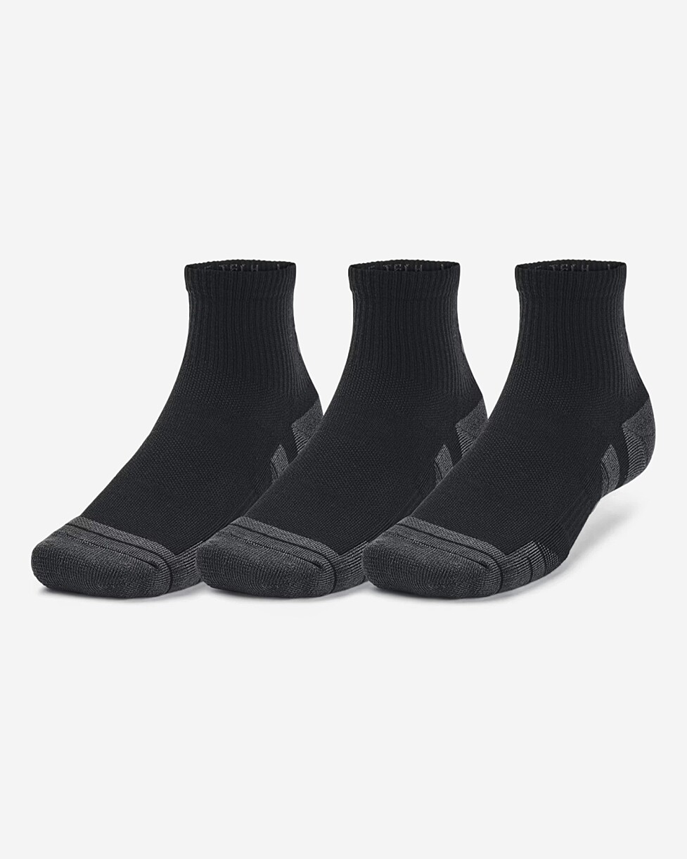 MEIAS UNDER ARMOUR PERFORMANCE TECH QUARTER 3PK - PRETO
