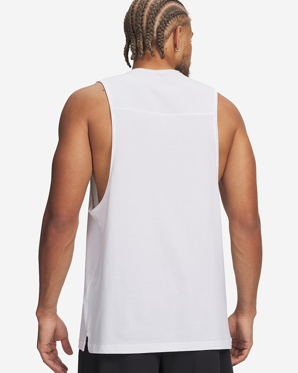 T-SHIRT UNDER ARMOUR HOOPS TRAINING - BRANCO