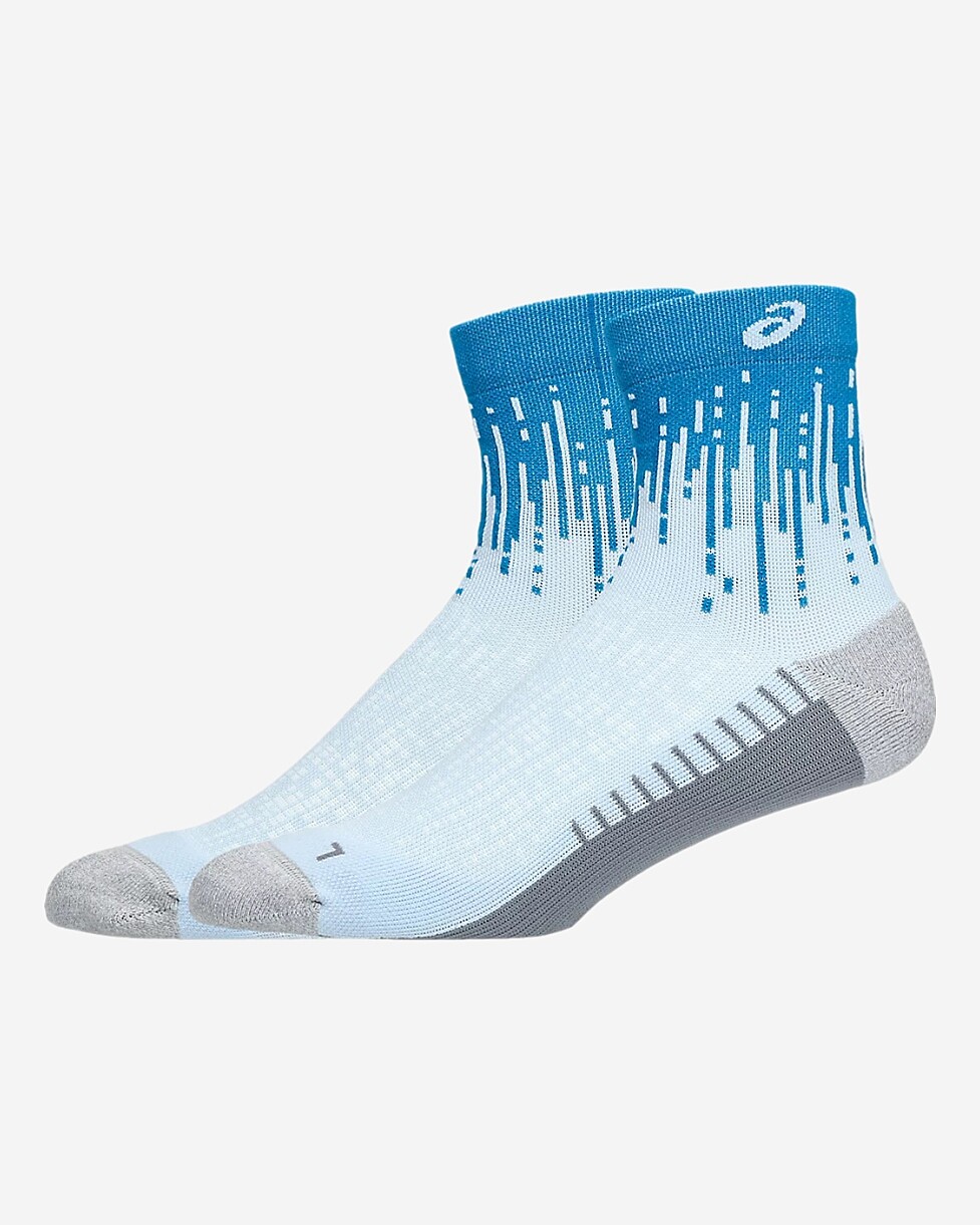 MEIAS ASICS PERFOMANCE RUN QUARTER - AZUL