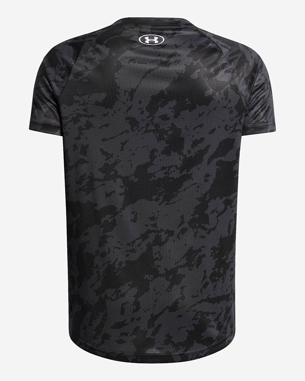 T-SHIRT UNDER ARMOUR TECH 2.0  JR - PR/CINZA