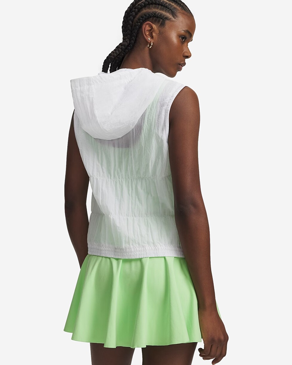 CASACO UNDER ARMOUR RIVAL WOVEN RUCHED  - BRANCO