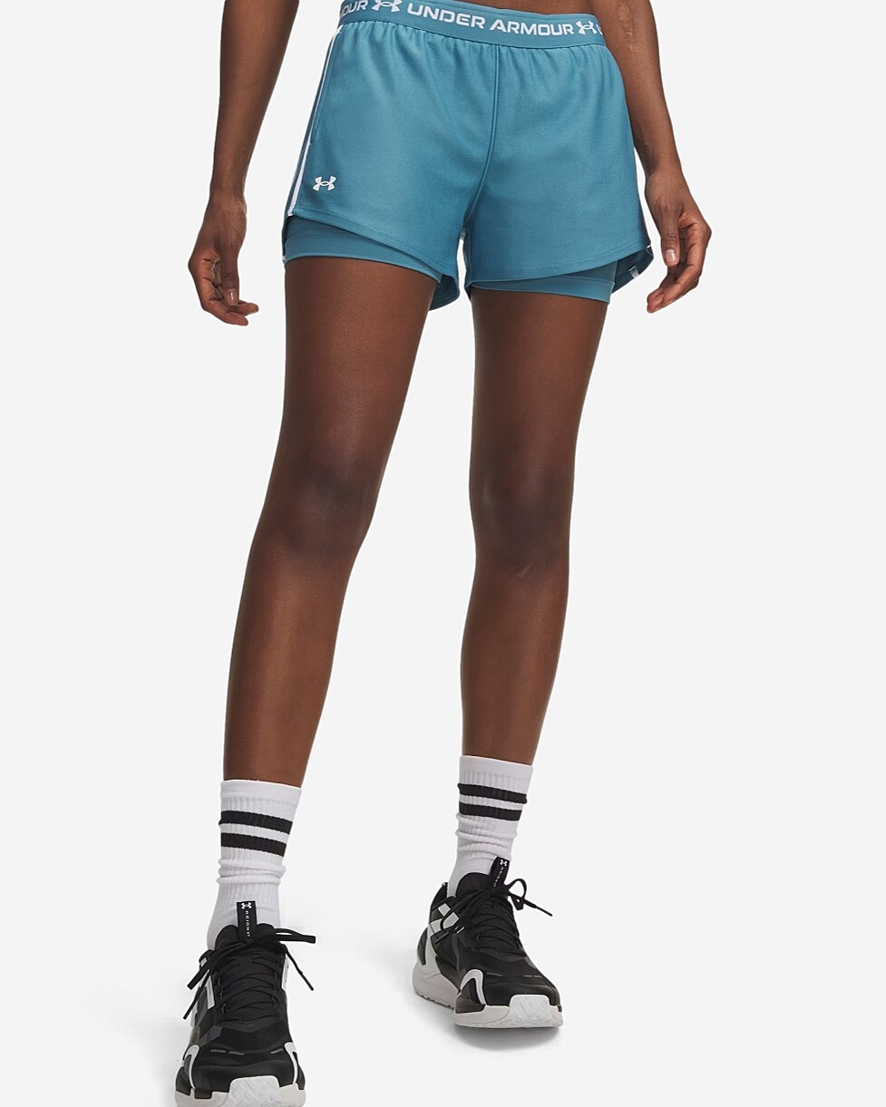 CALÇÕES UNDER ARMOUR TECH PLAY UP 2 IN 1 W - AZUL