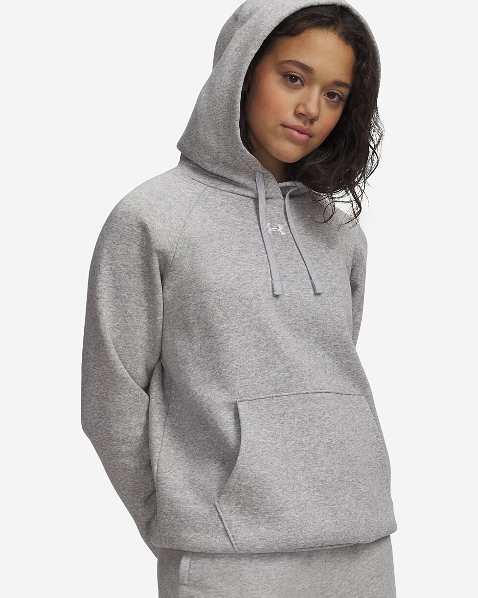 SWEAT UNDER ARMOUR RIVAL FLEECE - CINZA/CLARO
