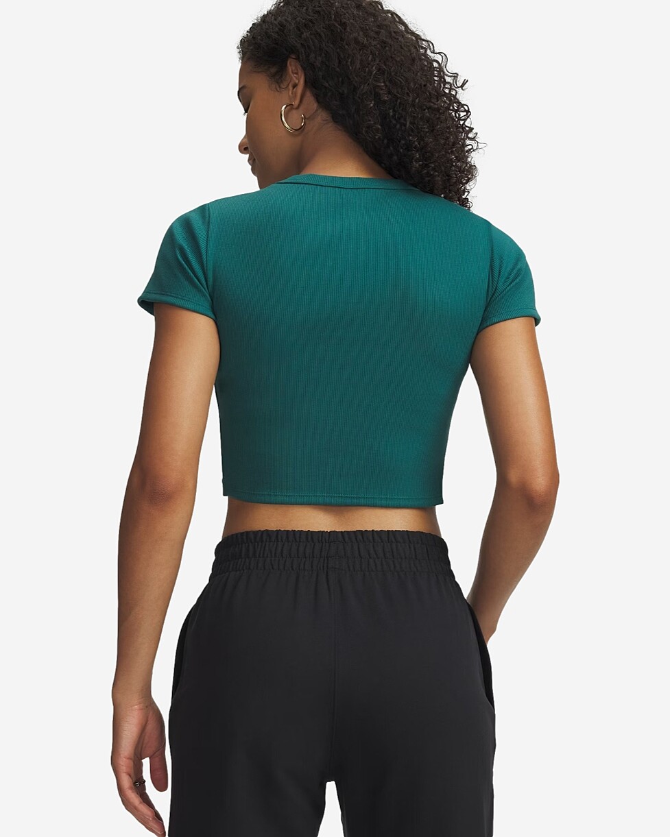 T-SHIRT UNDER ARMOUR RIVAL RIB BABY - VERDE