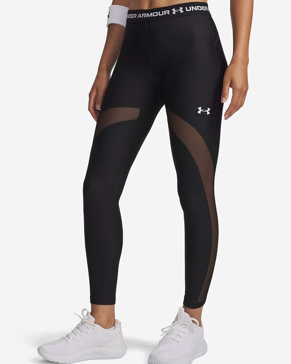 LEGGINGS UNDER ARMOUR MESH - PRETO