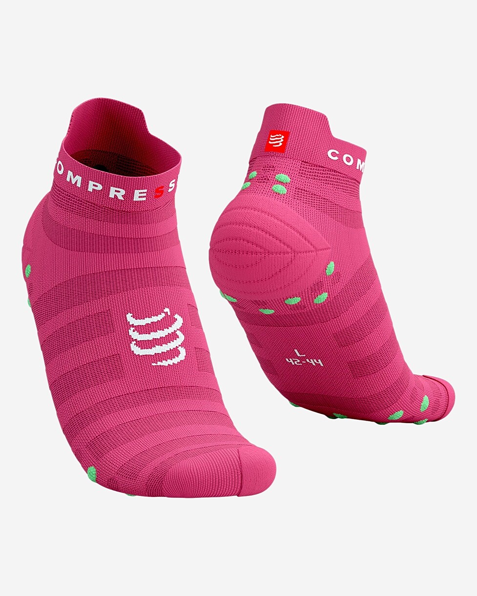 MEIAS COMPRESSPORT PRO RACING V 4.0 ULTRALIGHT RUN LOW - ROSA/BR