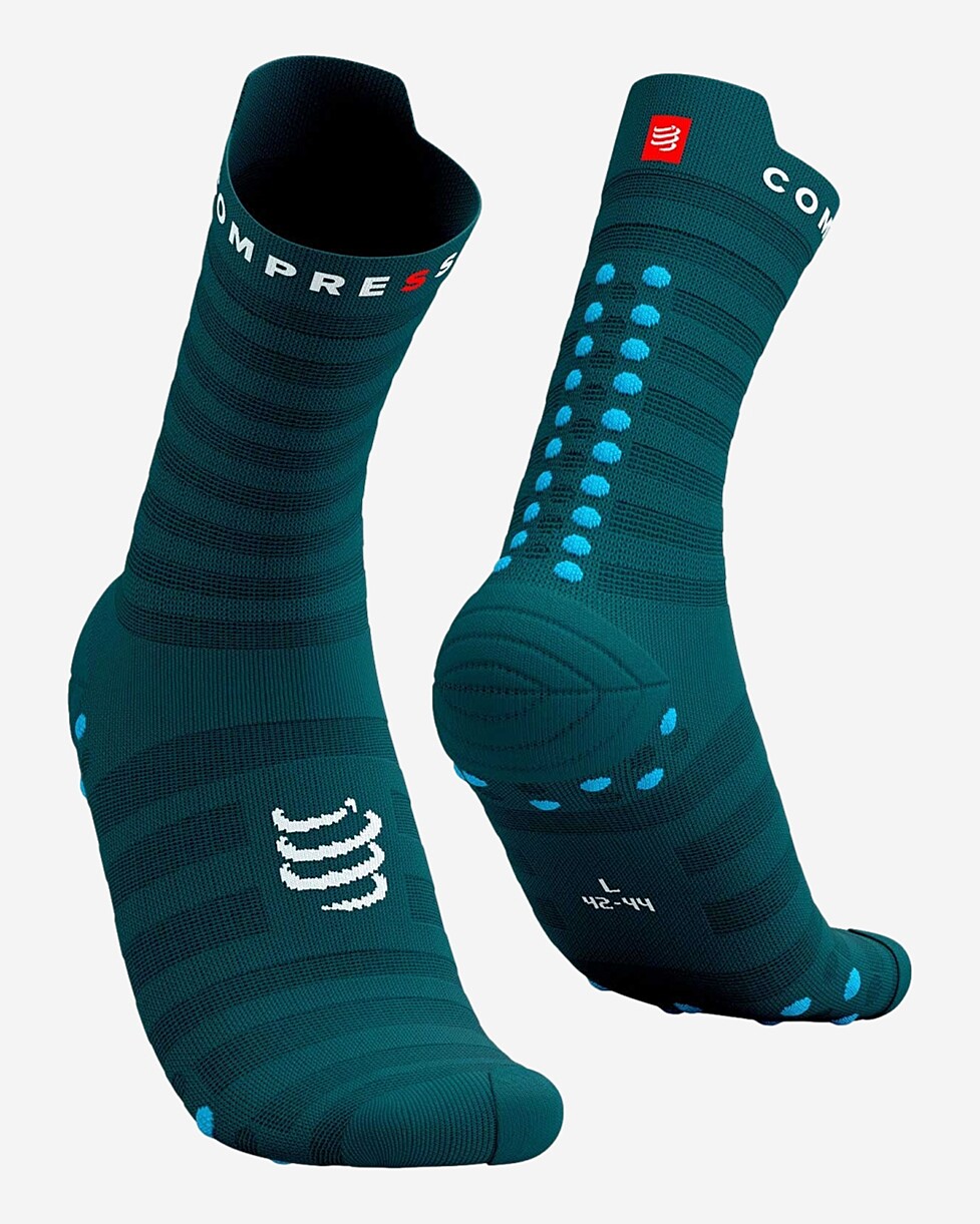 MEIAS COMPRESSPORT PRO RACING V 4.0 ULTRALIGHT RUN HIGH - AZUL
