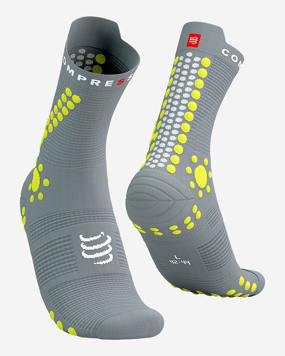 MEIAS COMPRESSPORT PRO RACING V4.0 TRAIL - CINZA