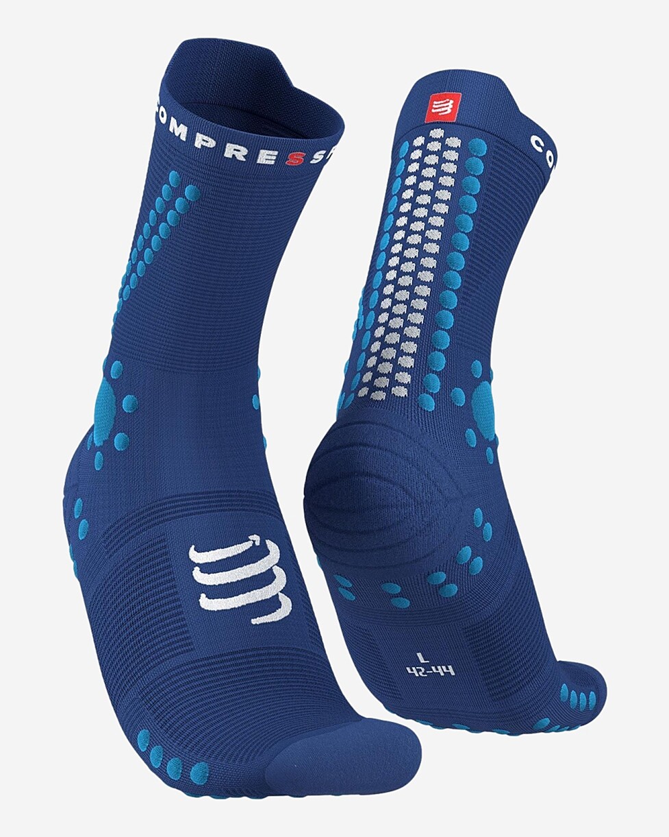 MEIAS COMPRESSPORT PRO RACING V4.0 TRAIL - AZUL