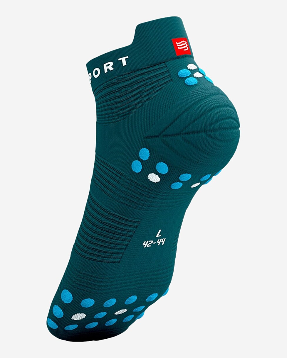 MEIAS COMPRESSPORT PRO RACING V 4.0 RU LOW  - AZ/VERDE