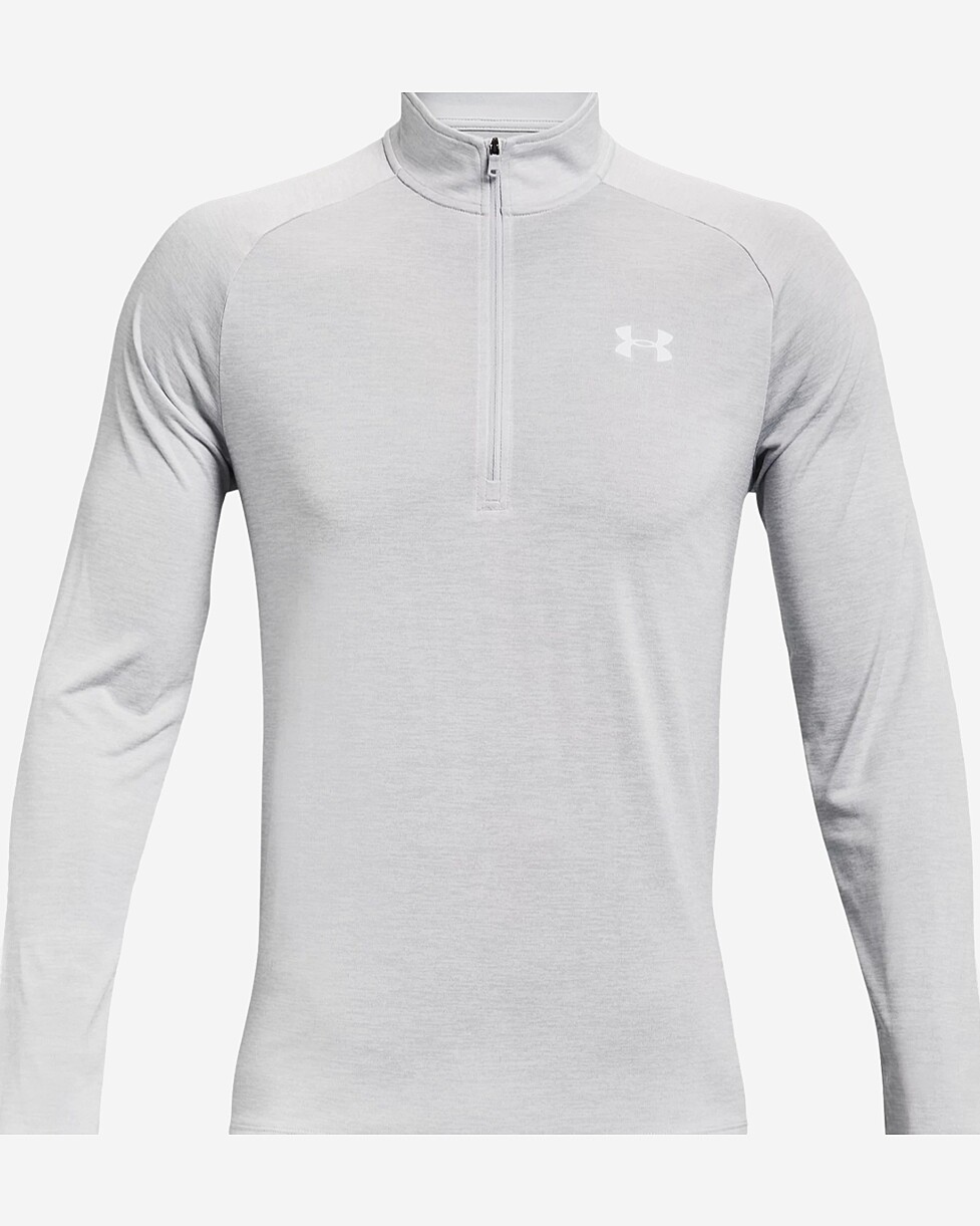 SWEAT UNDER ARMOUR TECH 2.0 1/2 ZIP - CINZA/CLARO