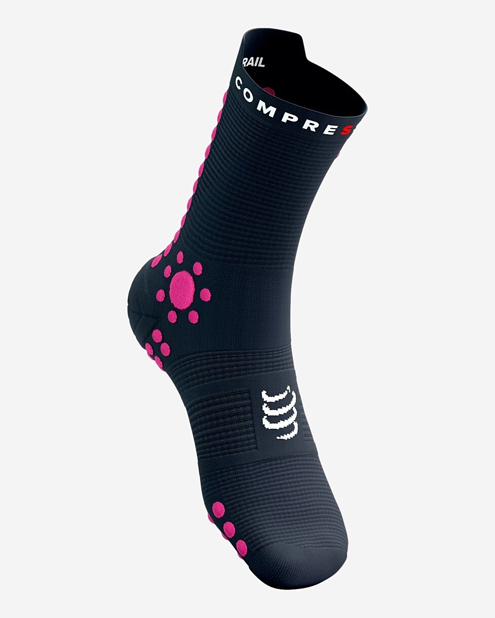 MEIAS COMPRESSPORT PRO RACING V4.0 TRAIL - CINZA ESCURO