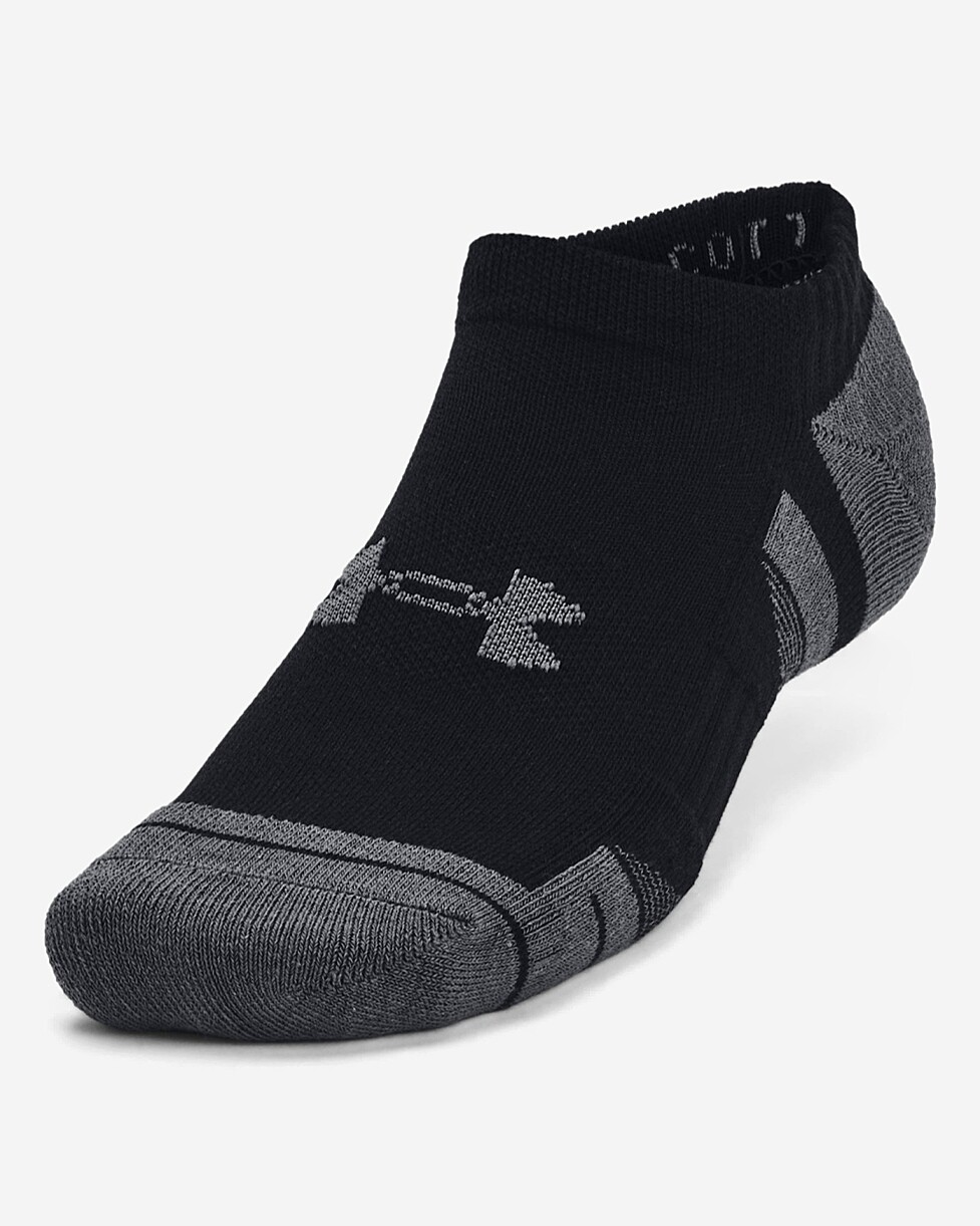 MEIAS UNDER ARMOUR PERFORMANCE COTTON 3PK - PRETO